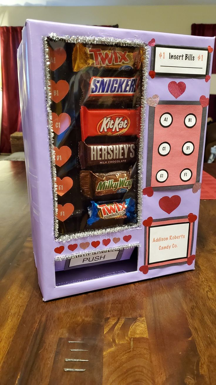 Vending Machine Valentine s Day Box Valentine Day Boxes Homemade 