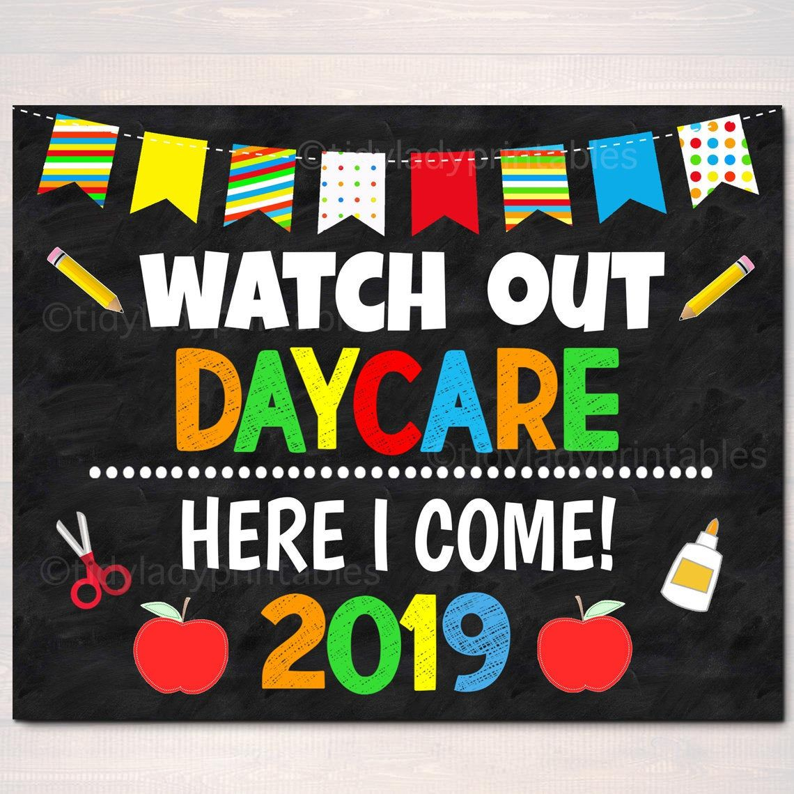 Watch Out Daycare Here I Come Back To School Printable Back Etsy 