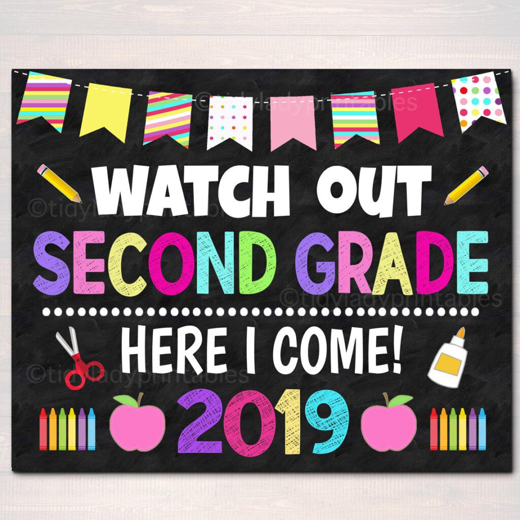 Watch Out Second Grade Here I Come Back To School Printable Back To 