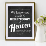 We Know You Would Be Here Today If Heaven Wasn t So Far Etsy