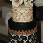 Wedding Cake Black white Silver Gold CakeCentral