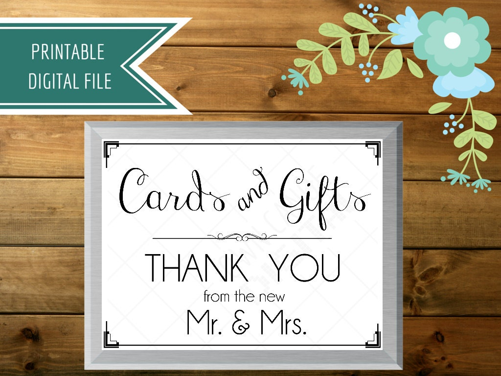 Wedding Card Box Sign Cards And Gifts Sign Gift Table