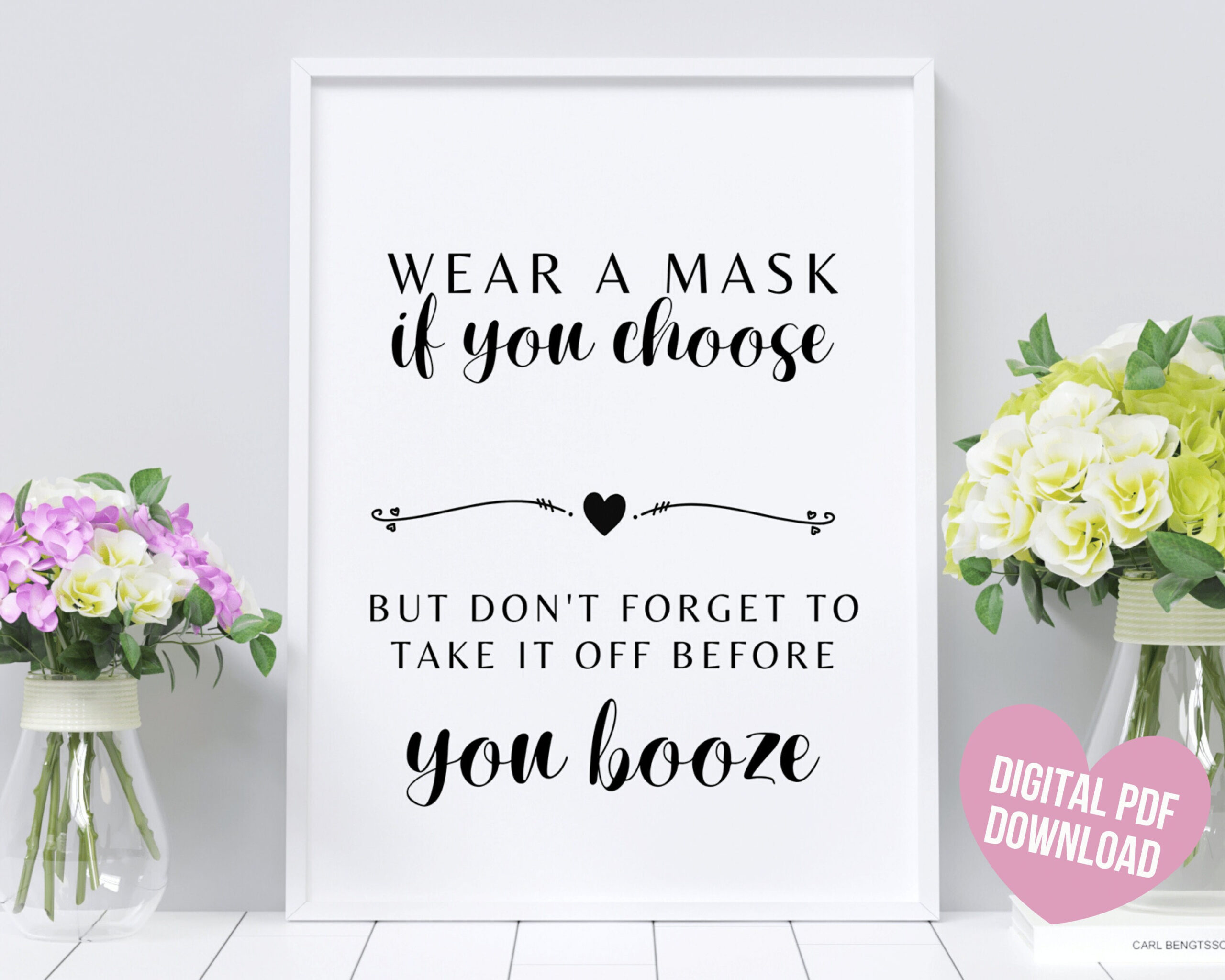 Wedding Guest Mask Sign Printable Wear A Mask Sign For Covid Etsy