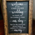 Wedding Quotes UNPLUGGED WEDDING Welcome Wedding Chalkboard Easel