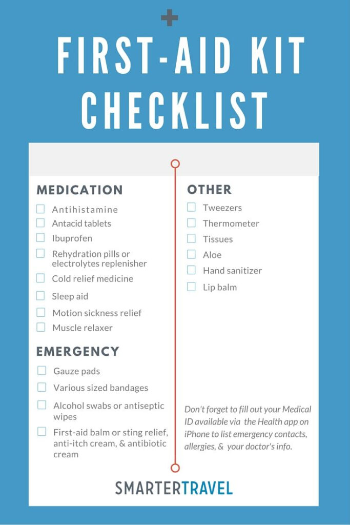 What Do I Need In My Travel First Aid Kit First Aid Kit Checklist 