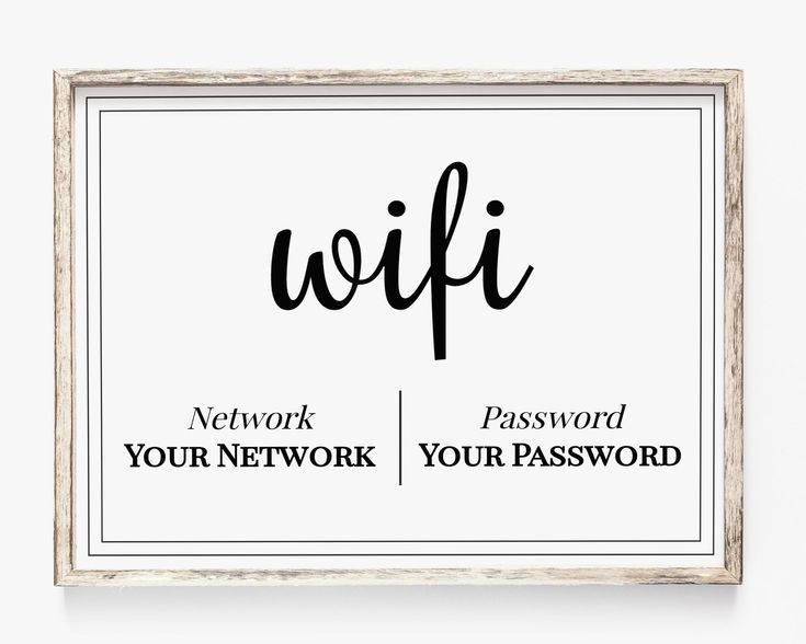 WIFI Password Printable Wifi Password Sign Internet Sign Etsy Wifi 