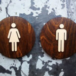 Womens Mens Office Restroom Sign Set WC Signage 6 9 Or 12 Size