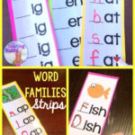 Word Families Strips Printable Digital Word Families First Grade