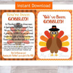 You ve Been Gobbled Digital Download Thanksgiving Turkey Printable