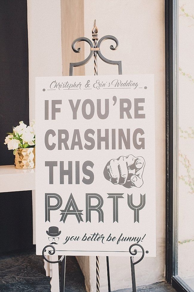 19 Of The Funniest Wedding Signs We ve Ever Seen Here Comes The 