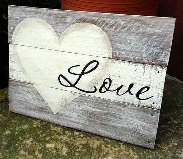 30 Simple Wooden Signs For Valentines Day TRENDUHOME Love Wood 