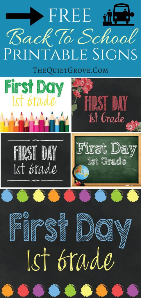 5 FREE Back To School Printable Sign Sets School Printables Back To 