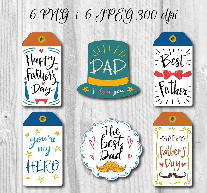 6 Printable Father s Day Gift Labels Father s Tags Father s Day 