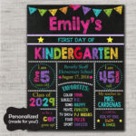 Back To School SignFirst Day Of School Chalkboard Printable With