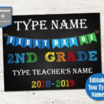 Back To School Signs Printable Editable First Day Of 2nd Grade Sign