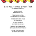 Boo Hoo Ya Hoo Breakfast Pta Programs Pta School Poems About School