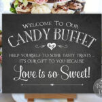 Candy Buffet Sign Chalkboard Printable Wedding Sign Digital Instant