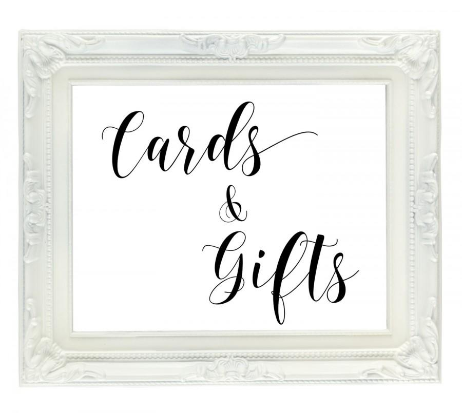 Cards Gifts Wedding Sign PRINTABLE Wedding Sign Gift Table Sign 