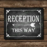 Chalkboard Printable Wedding Reception Sign By SasafrasPrintables