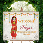 Choora Sign Desi Wedding Sign Kaleere Sign Printable Welcome Etsy