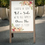 Choose A Seat Not A Side Printable Wedding Sign Seating Sign