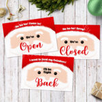 Christmas Open And Closed Signs Instant Download Printable Signs I