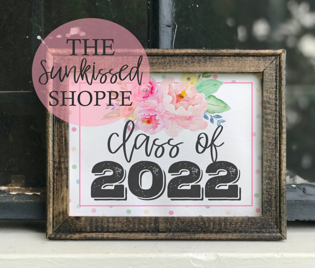 Class Of 2022 Printable First Day Of School Sign Flowers Etsy