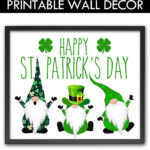 Cute St Patrick s Day Gnomes Printable Decor Happy St Etsy St