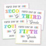 Editable First Day Of School Signs Free Printable Colorful