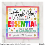 Employee Appreciation Gift Tag Employee Appreciation Gifts