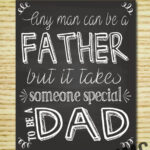 Fathers Day Sign Kit Any Man Can Be A Father But It Takes Someone