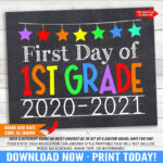 First Day Of First Grade 2020 2021 School Photo Prop Etsy
