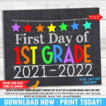 First Day Of First Grade 2021 2022 School Photo Prop Etsy