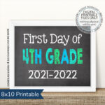 First Day Of Fourth Grade 2021 2022 First Day Of School Etsy