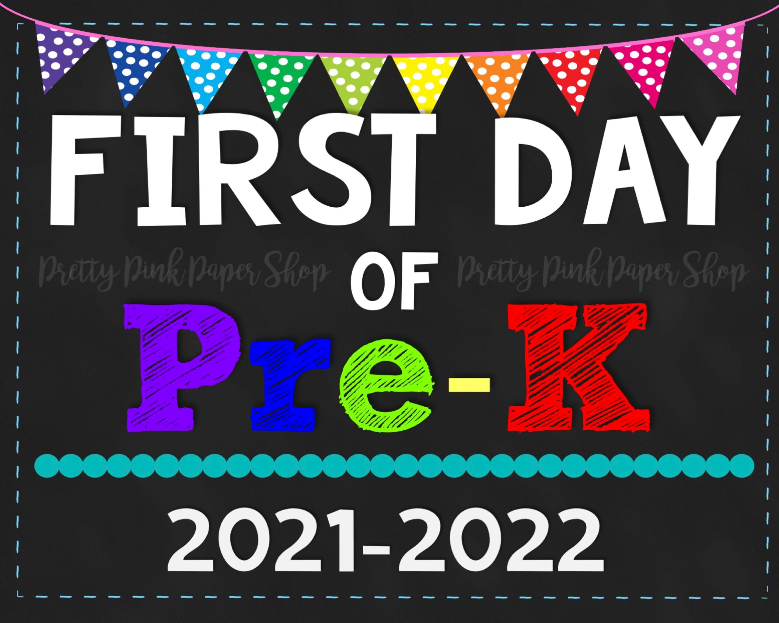 First Day Of Pre K 2021 2022 Etsy