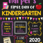 First Day Of School Chalkboard Poster Back To School Sign Etsy In