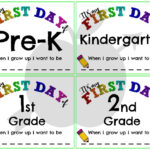 First Day Of School Pre K To 12th Grade Printable Sign Photo Etsy