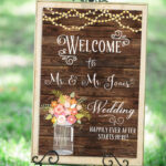 Floral Wedding Sign Printable Rustic Wedding Sign Decor Etsy