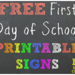 FREE Back To School Printable Chalkboard Pictures School Signs First
