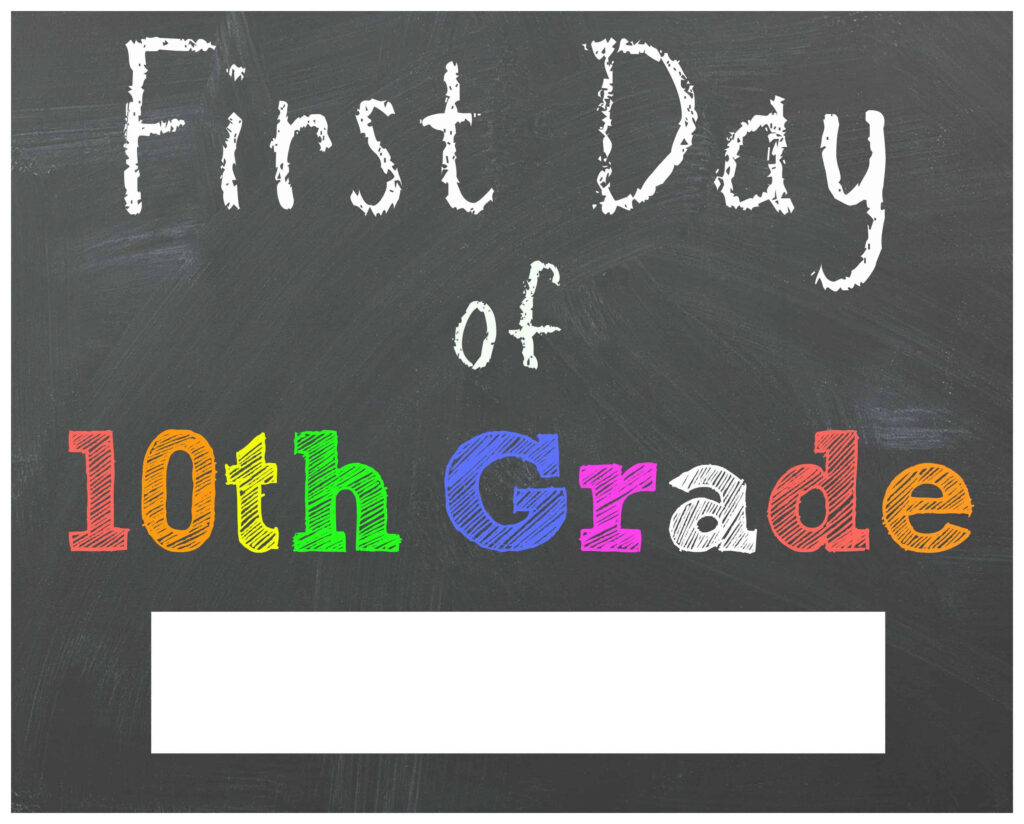 FREE Back To School Printable Chalkboard Signs For First Day Of School 