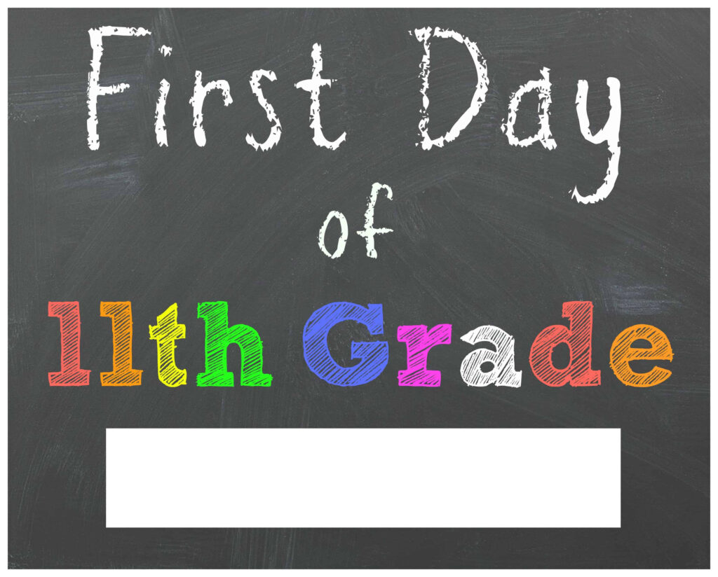FREE Back To School Printable Chalkboard Signs For First Day Of School 