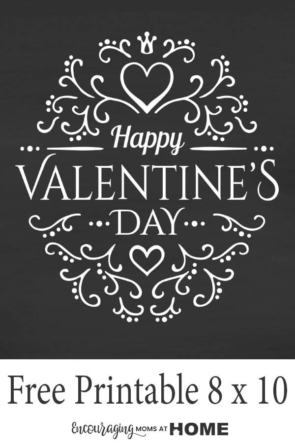 Free Chalkboard Printable Happy Valentine s Day Printables