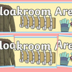 FREE Cloakroom Area Sign teacher Made