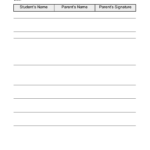 Free Parent Sign in Sheet Template Word PDF EForms