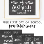 Free Printable First Day Of School Signs 2020 2021