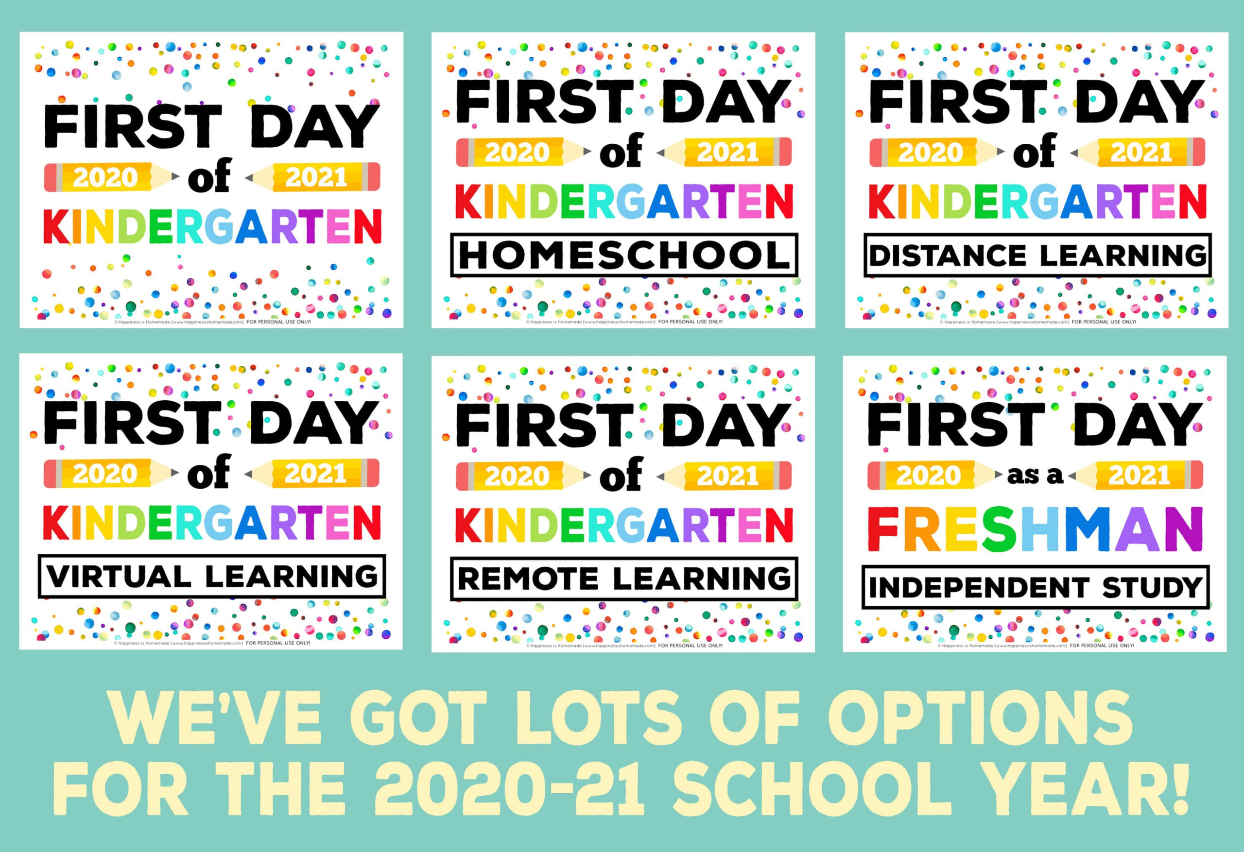 Free Printable First Day Of School Signs 2020 Happiness Is Homemade