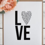 Free Printable Valentine s Day Sign Modern LOVE Print