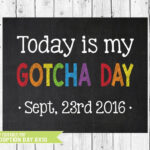 Gotcha Day Adoption Chalkboard Adoption Announcement