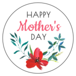 Happy Mother s Day Floral Label OnlineLabels