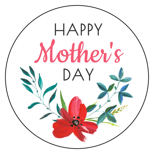  Happy Mother s Day Floral Label OnlineLabels